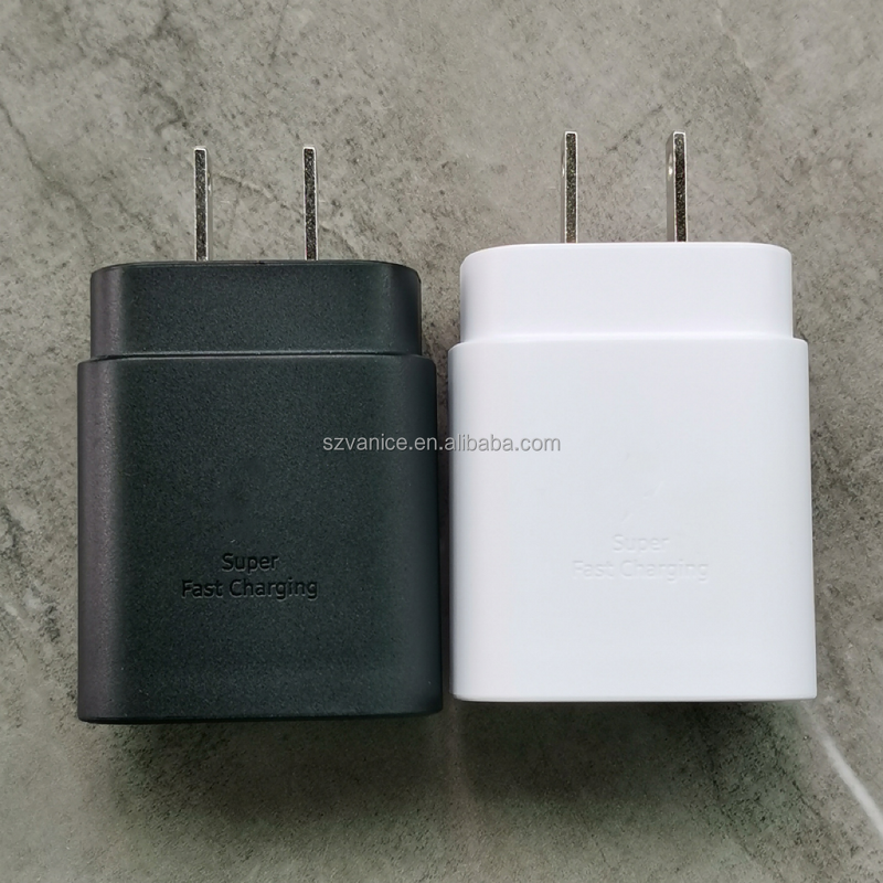 Travel Charger Kit Manufacturer - US Plug 25W Fast Charger with Type C Cable for Samsung Note 10 S20