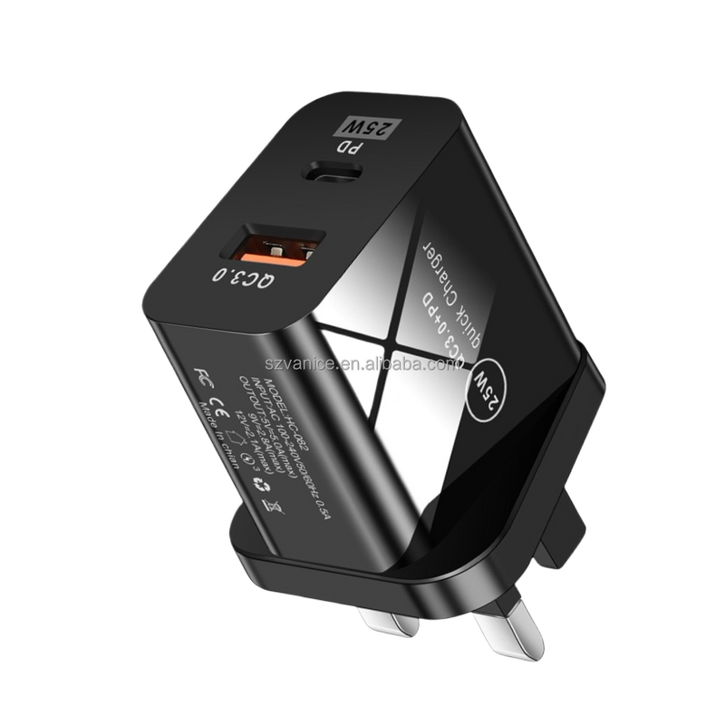 Wall Charger Manufacturer - 3pin UK Plug 25W Original Super Fast PD Charger for Samsung Note 10 Note 20 S20