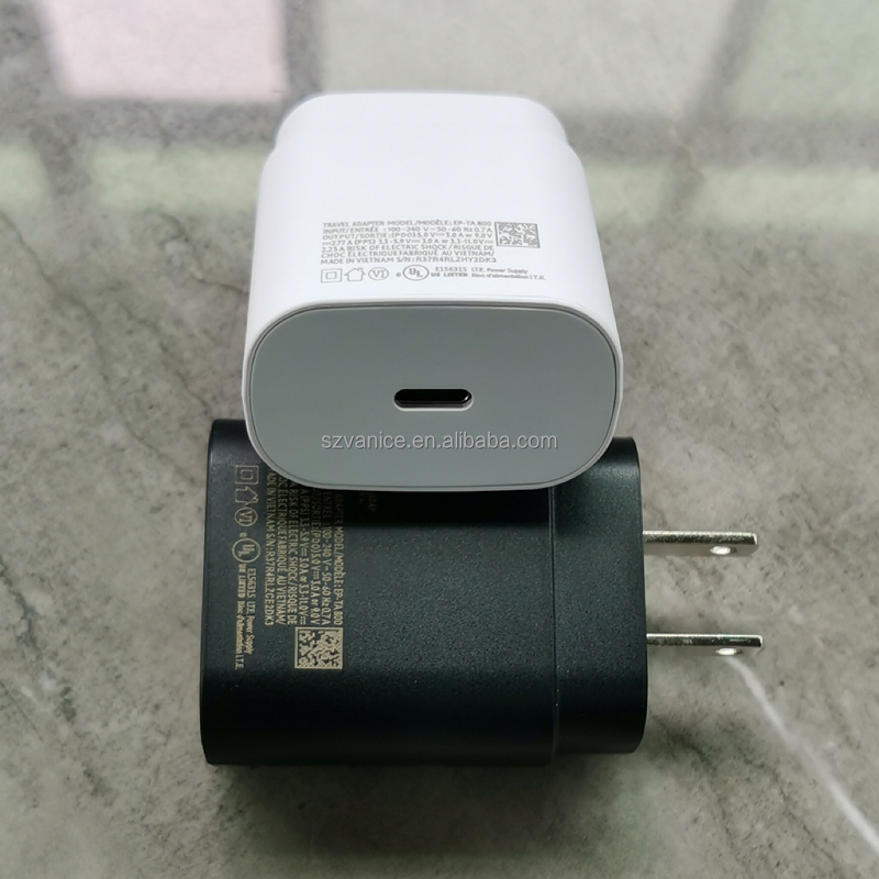 Travel Charger Kit Manufacturer - US Plug 25W Fast Charger with Type C Cable for Samsung Note 10 S20