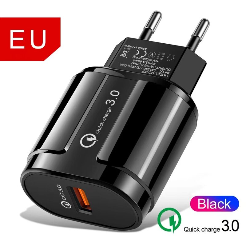 Wall Charger Manufacturer - 18W QC 3.0 Fast Charger with EU US Plug