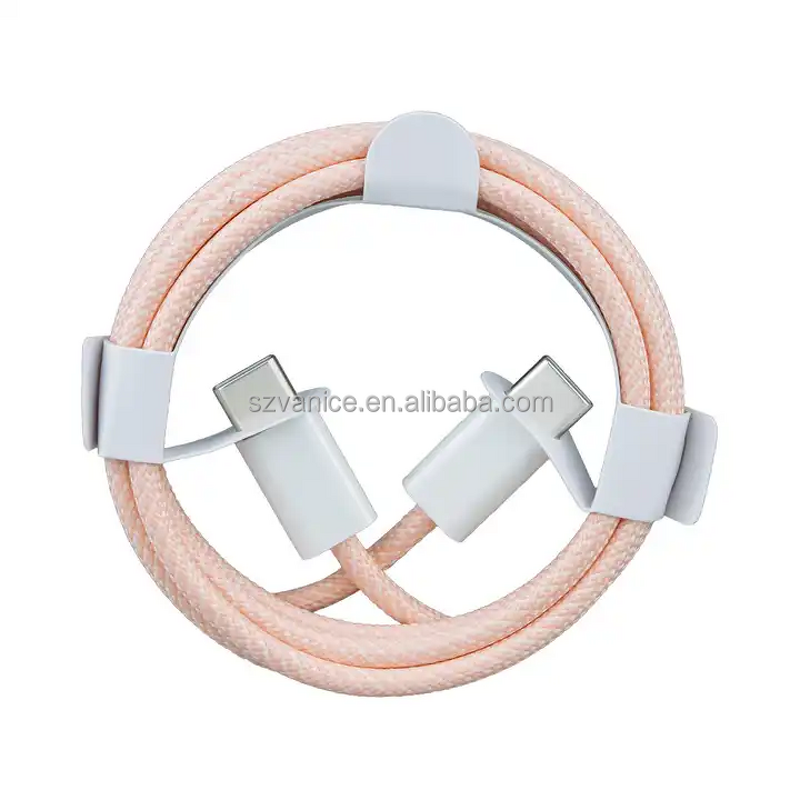 USB C Cable Manufacturer - 1M Braided 60W Fast Charging for iPhone 15 Pro Max