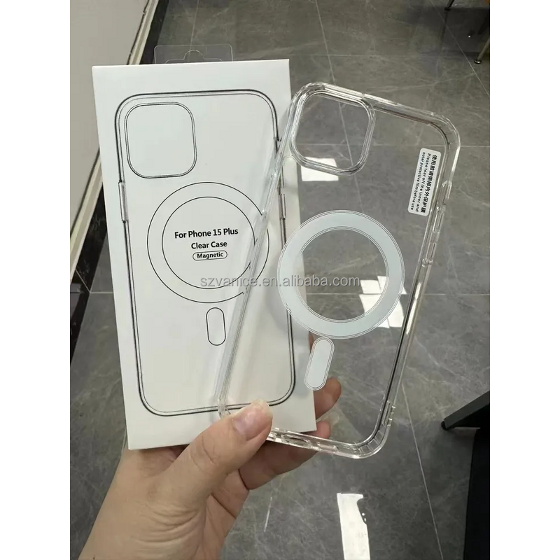 iPhone Case Manufacturer - Clear TPU PC Magnetic Cover for iPhone 15 Plus Pro Max