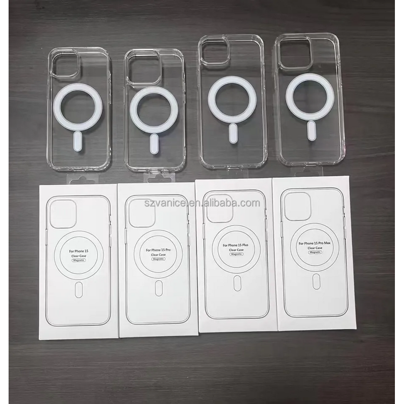 iPhone Case Manufacturer - Clear TPU PC Magnetic Cover for iPhone 15 Plus Pro Max