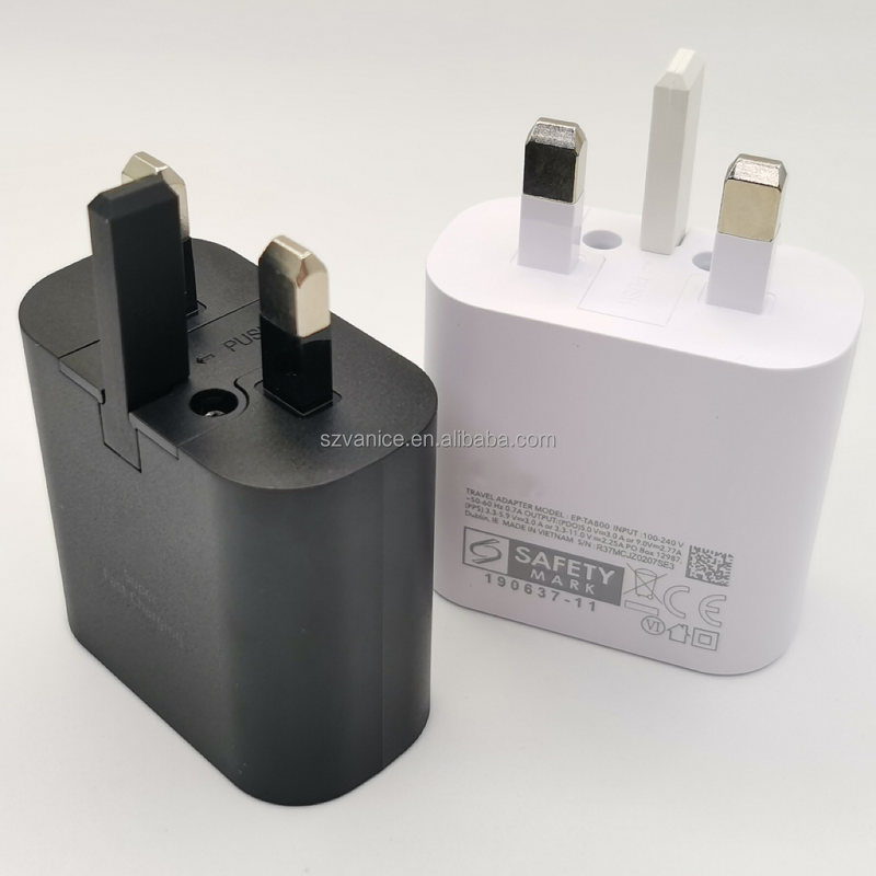 Wall Charger Manufacturer - 3pin UK Plug 25W Original Super Fast Charger for Samsung