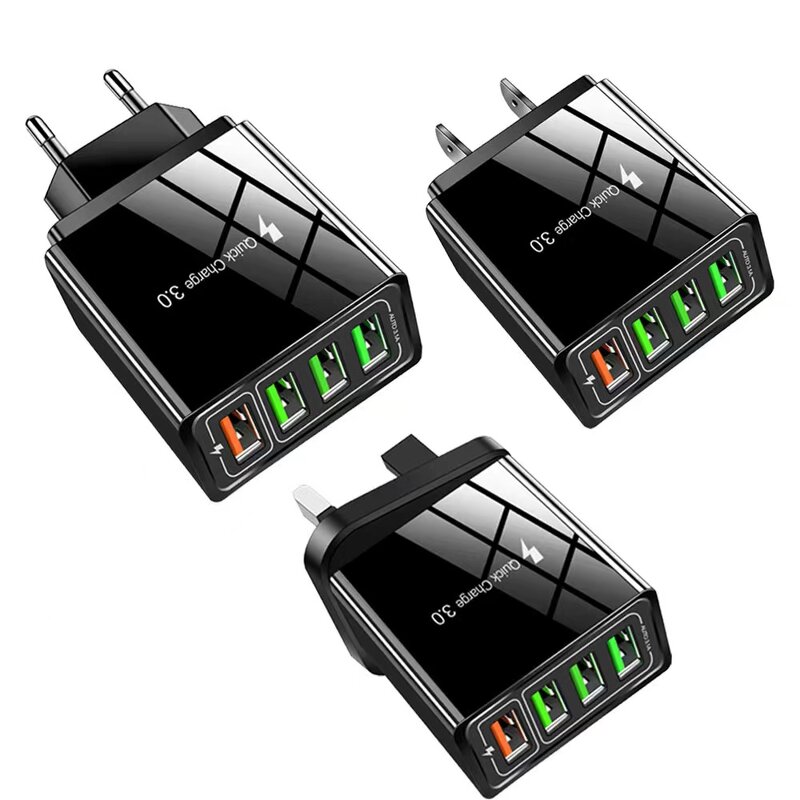 Wall Charger Manufacturer - 4 USB Port QC 3.0 30W Quick Charge Adapter