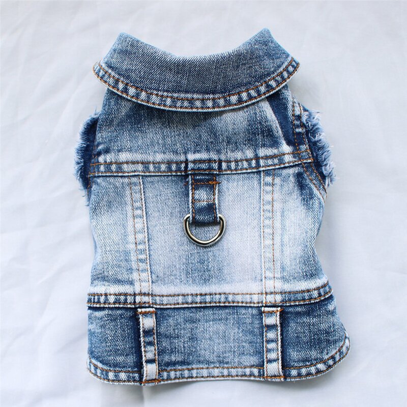 Dog Denim Jacket Manufacturer - Classic with Traction D Ring