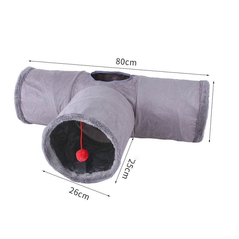 Cat Tunnels Manufacturer - Suede Fleece Interactive Drill Barrel Collapsible Pet Passage