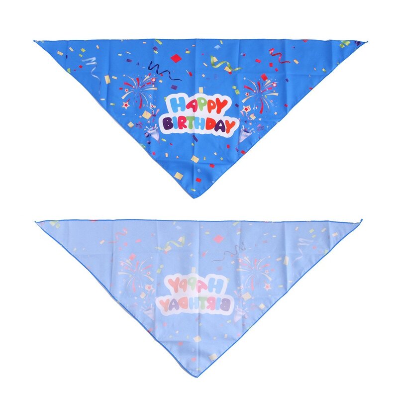 Dog Bandanas Collar Manufacturer - Printed Triangle Birthday Pet Collar Bandana