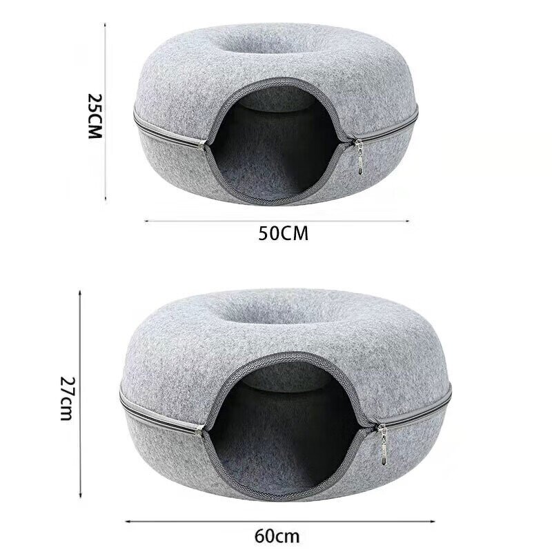 Cat House Manufacturer - Felt Tunnel Bed Detachable and Washable Cave for Pets