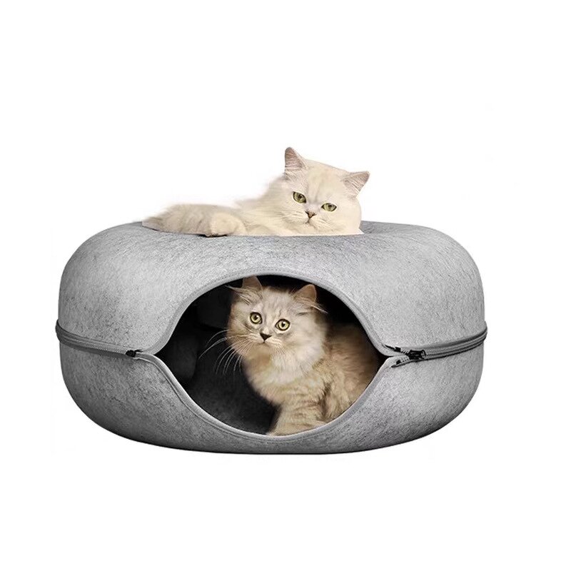 Cat House Manufacturer - Felt Tunnel Bed Detachable and Washable Cave for Pets