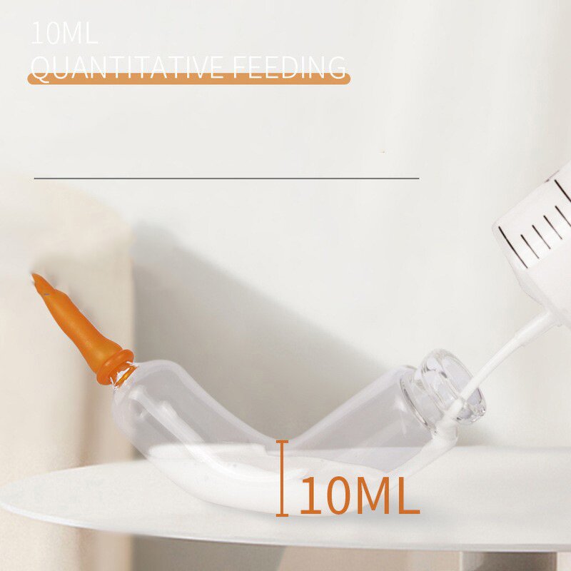 Pet Feeding Dispenser Manufacturer - New Design Quantitative Tube Feeding Medicine Glass Milk Feeder for Newborn Kittens Puppies