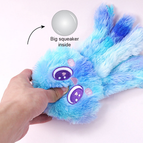 Pet Toys Manufacturer - Plush Colorful Jellyfish Squeaky Chew Toy for Small Medium Dogs Cats