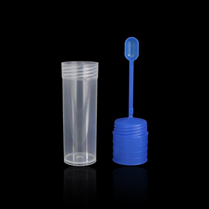 Pet Stool Collection Cup Manufacturer - Disposable 15ML Plastic Tube with Connecting Rod for Pet Hospitals
