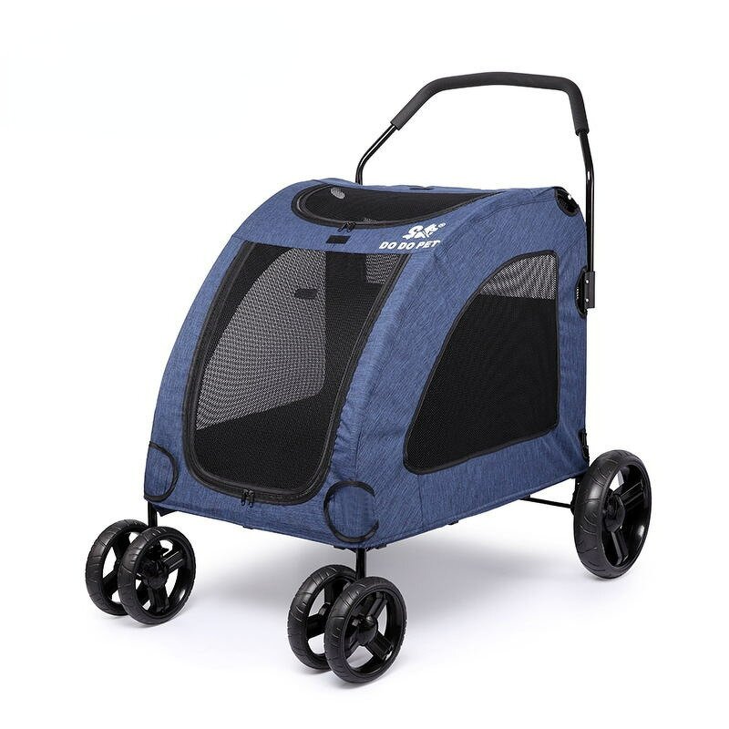 Pet Carts Trolley Manufacturer - Custom Hot Selling Large Medium Folding Stroller Carrier for Cats Disabled Dogs