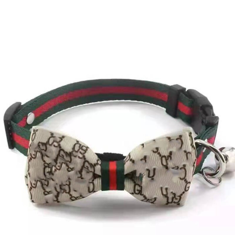 Dog Collar Manufacturer - Bow Tie with Bells Soft Adjustable Breakaway Buckle Luxury for Puppy Cat