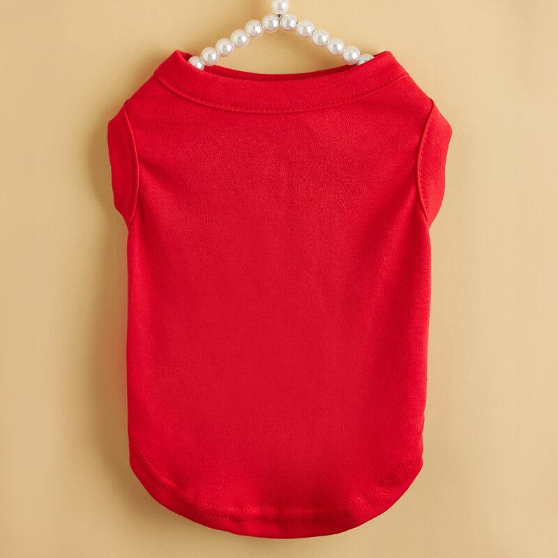 Pet Clothes Manufacturer - Summer Cheap Cotton Plain Color Blank Dog T Shirt