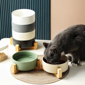 Pet Feeder Bowl Manufacturer - Large Capacity Thick Stable Multi-Colors Ceramic Customizable Logo