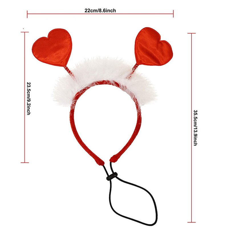 Pet Party Decoration Props Manufacturer - New Designer Dog Party Bandana Hair Bands Valentine's Day Set
