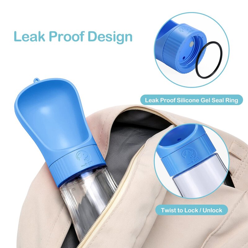 Dog Water Bottle Manufacturer - Outdoor Travel with Lock Plastic Leak-proof Retractable Filterable