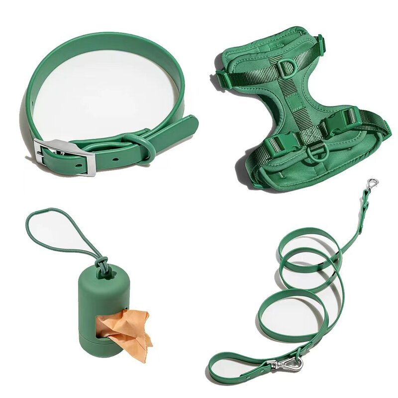 Pet Collars Set Manufacturer - Waterproof Adjustable Dog Harness with Custom Dog Leash