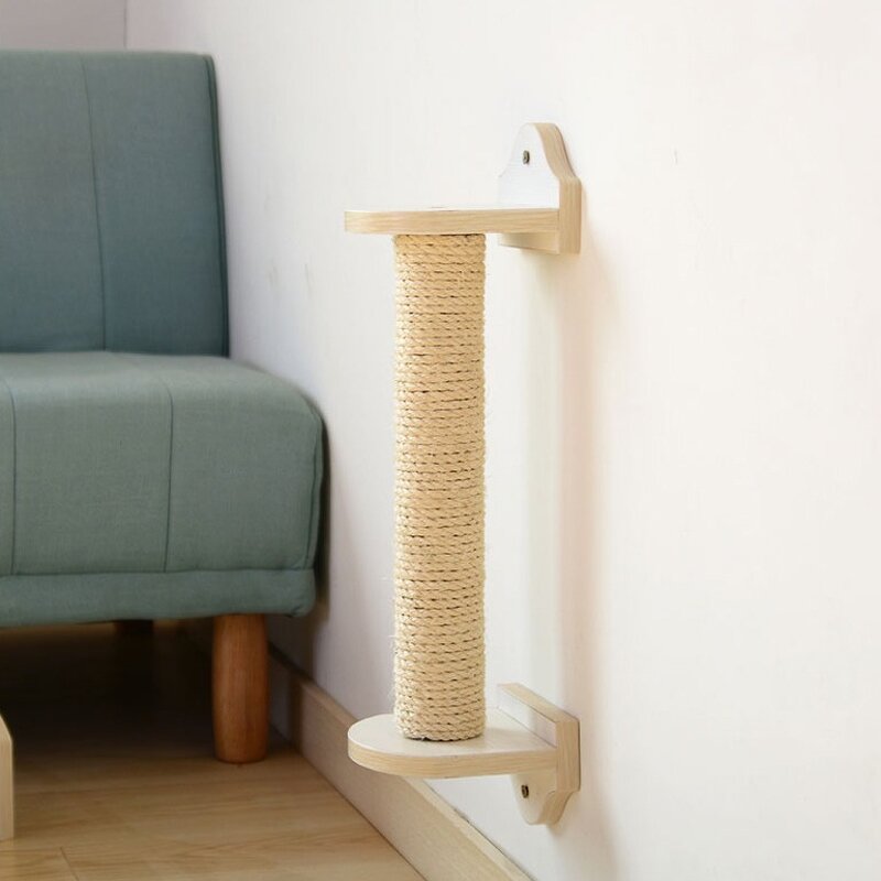 Cat Scratching Post Manufacturer - High Quality Vertical Scratch Column Wall Mounted Sisal Climbing Frame Toy