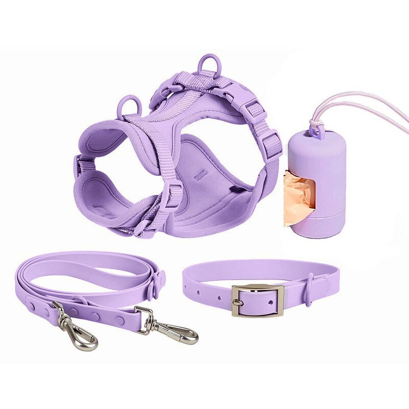 Pet Collars Set Manufacturer - Waterproof Adjustable Dog Harness with Custom Dog Leash