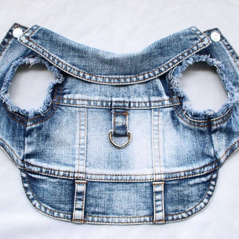Dog Denim Jacket Manufacturer - Classic with Traction D Ring