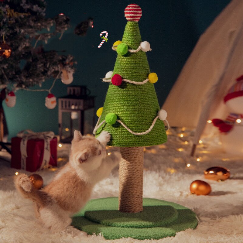 Cat Tree Tower Manufacturer - Christmas Scratch Board Sisal Toy Climbing Scratcher with Scratch Posts