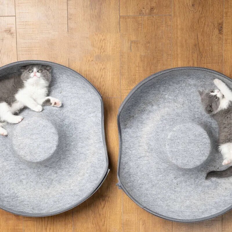 Cat House Manufacturer - Felt Tunnel Bed Detachable and Washable Cave for Pets