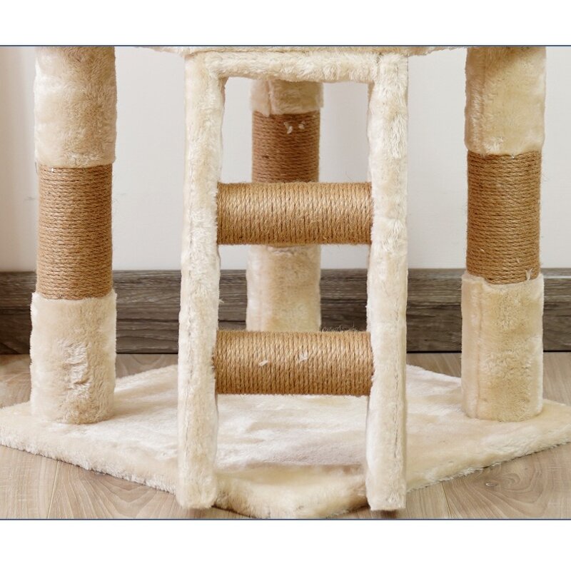 Cat Scratcher Tree Manufacturer - 2022 NEW Hot Sale Multi-Level Wood Flannelette Large House Kittens Activity Tower