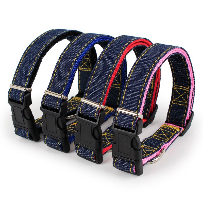 Dog Collar Manufacturer - Eco-Friendly Hot Selling Denim Soft and Adjustable for Cat Dog