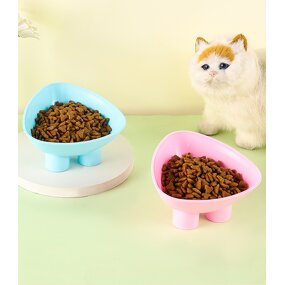 Pet Bowl Manufacturer - New Macaron Color Elevated Anti-knock Over Dog Cat Food Water Bowl