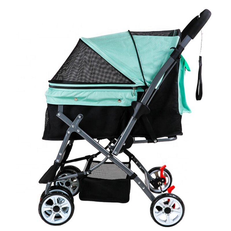 Pet Stroller Manufacturer - High Quality Foldable Four-wheel Reversible Luxury Folding Cart with Large Wheels