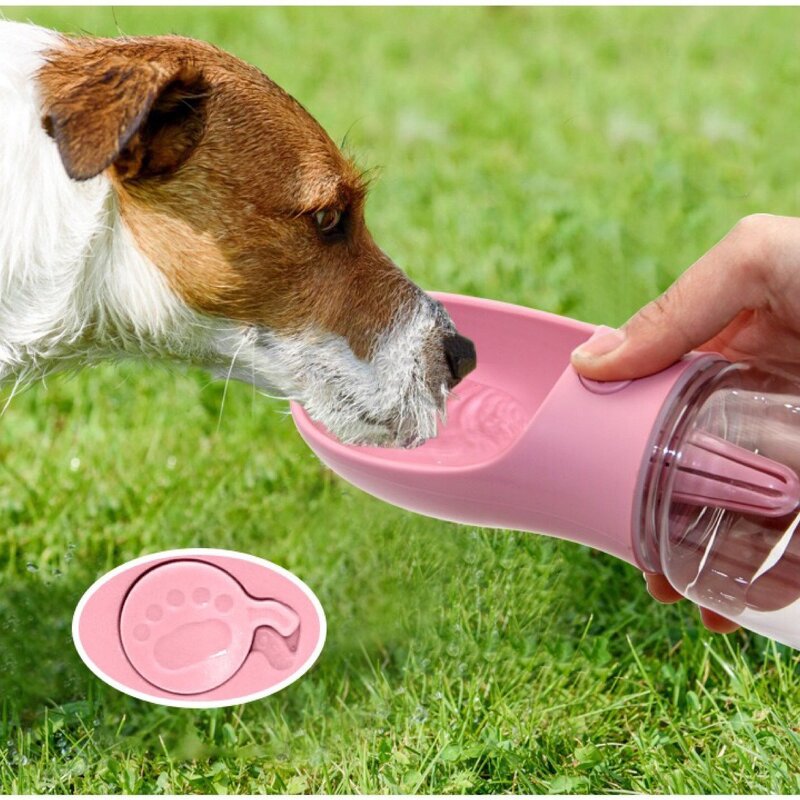 Dog Water Bottle Manufacturer - Portable 350ml 550ml Durable Plastic Outdoor Travel Food Drink Feeder