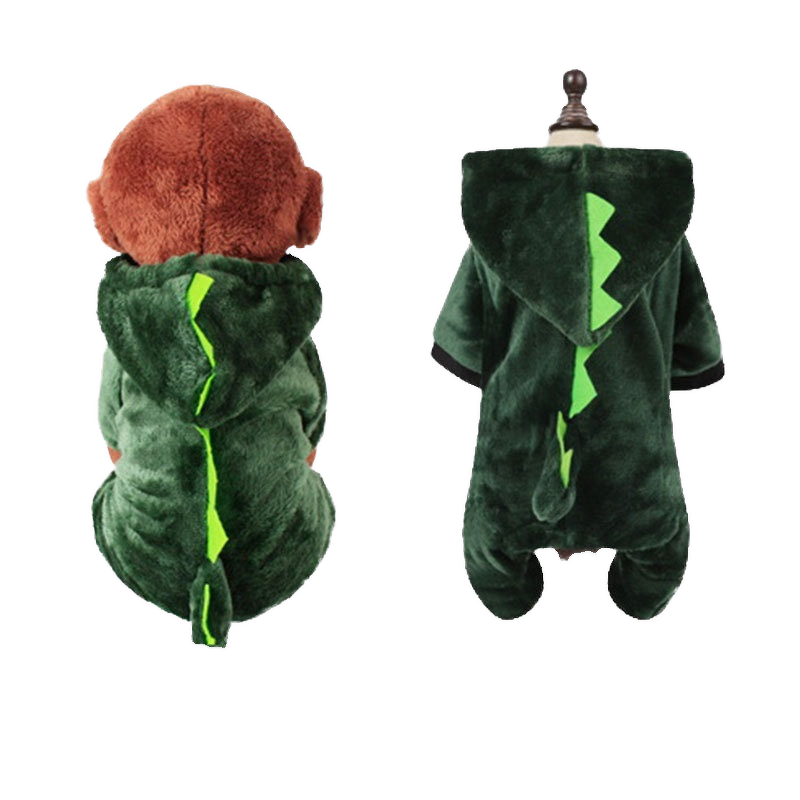 Dog Costume Manufacturer - Custom Halloween Dinosaur Jumpsuit Funny Fashion Designer Warm Hoodie Pajamas