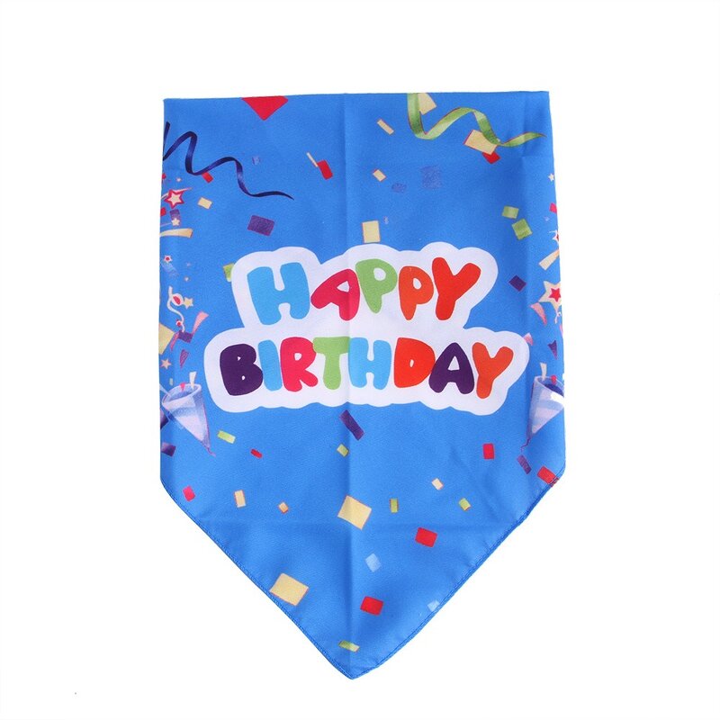 Dog Bandanas Collar Manufacturer - Printed Triangle Birthday Pet Collar Bandana