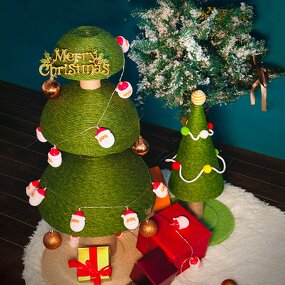 Cat Tree Tower Manufacturer - Christmas Scratch Board Sisal Toy Climbing Scratcher with Scratch Posts