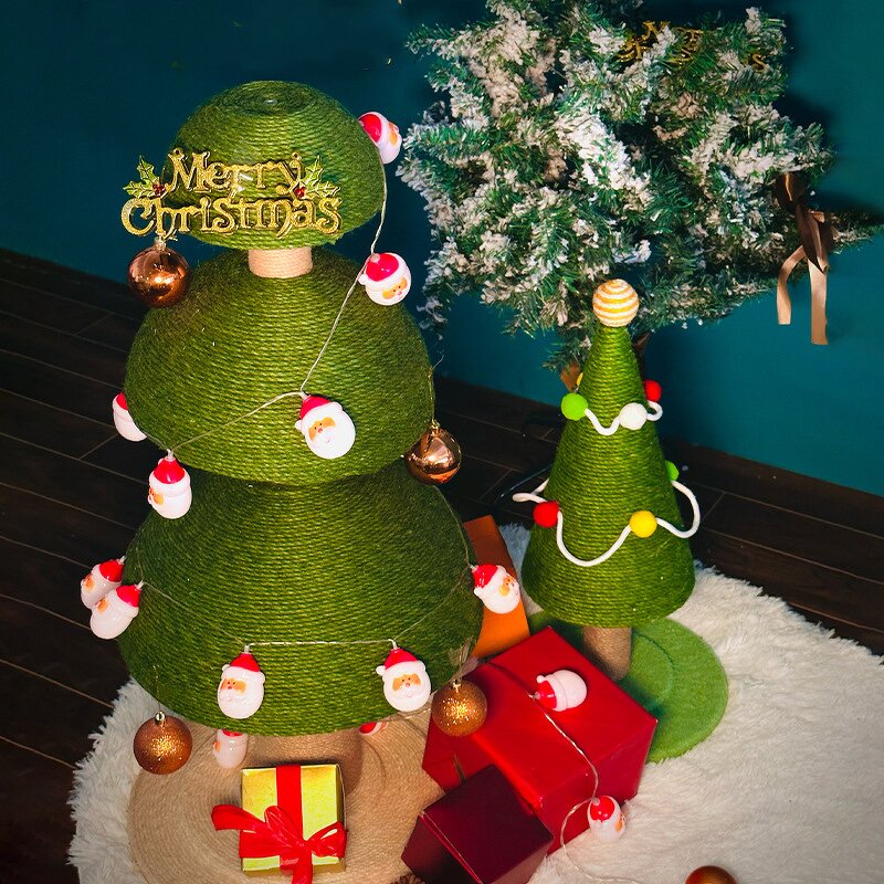 Cat Tree Tower Manufacturer - Christmas Scratch Board Sisal Toy Climbing Scratcher with Scratch Posts