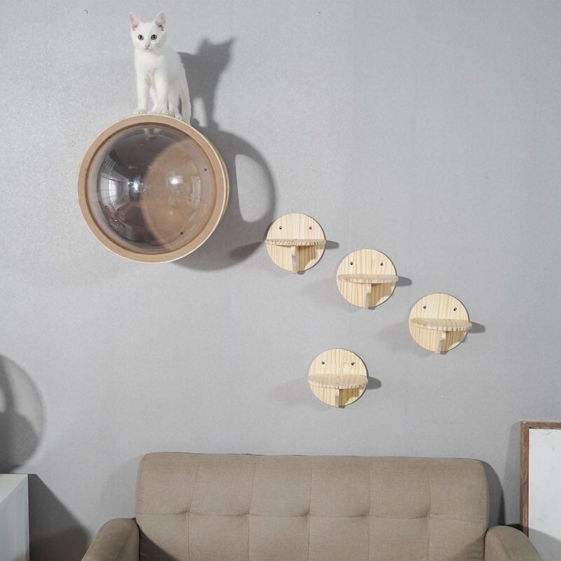 Cat Wall Shelf Manufacturer - Modern Wall Mounted Shelves Wooden Cat Tree Furniture Platform