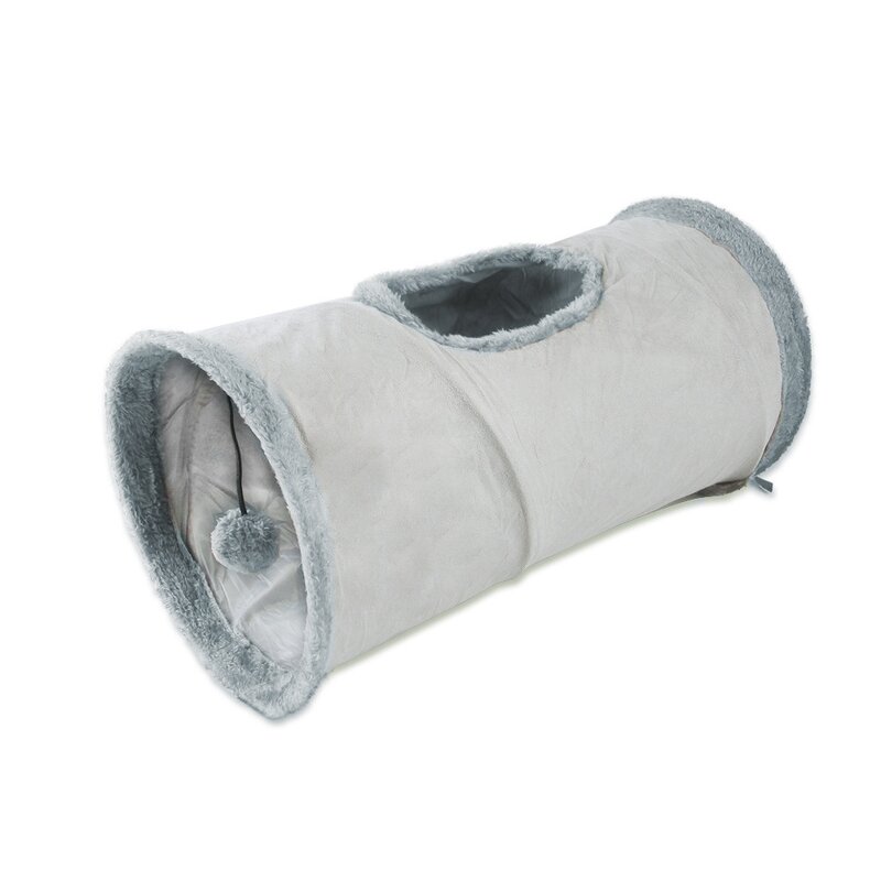 Cat Tunnels Manufacturer - Suede Fleece Interactive Drill Barrel Collapsible Pet Passage