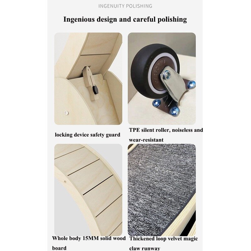 Cat Toys Manufacturer - Circle Track Interactive Pet Tread Exercise Running Wheel Climbing Frame Treadmill