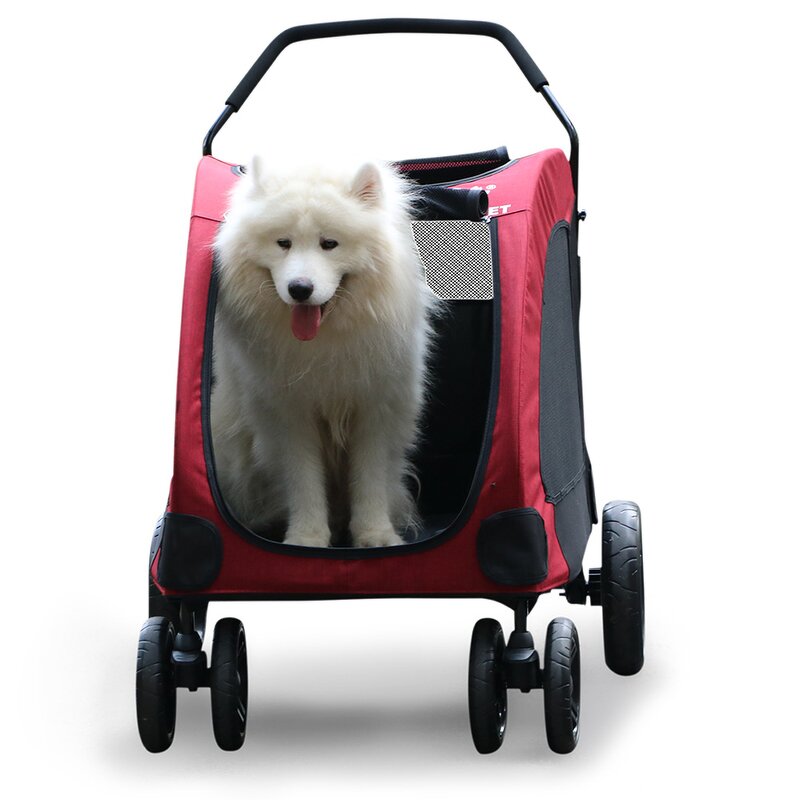 Pet Carts Trolley Manufacturer - Custom Hot Selling Large Medium Folding Stroller Carrier for Cats Disabled Dogs