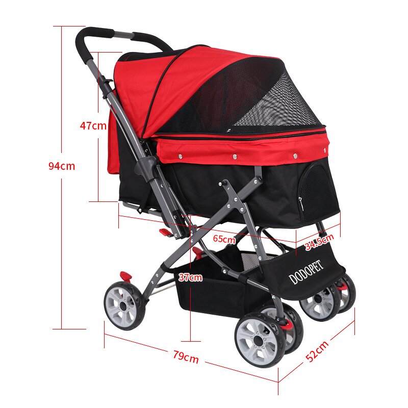 Pet Stroller Manufacturer - Newly Design 4 Wheel Multifunction Collapsible Two-way for Outdoor Travel Dogs