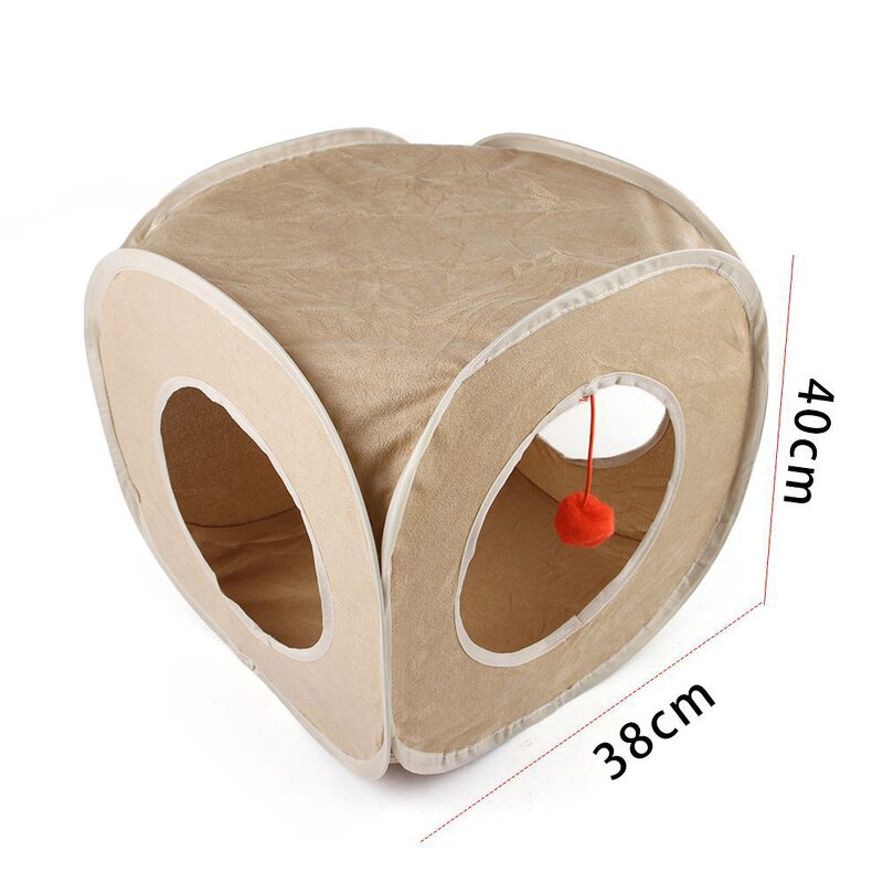 Cat Tunnels Manufacturer - Suede Fleece Interactive Drill Barrel Collapsible Pet Passage