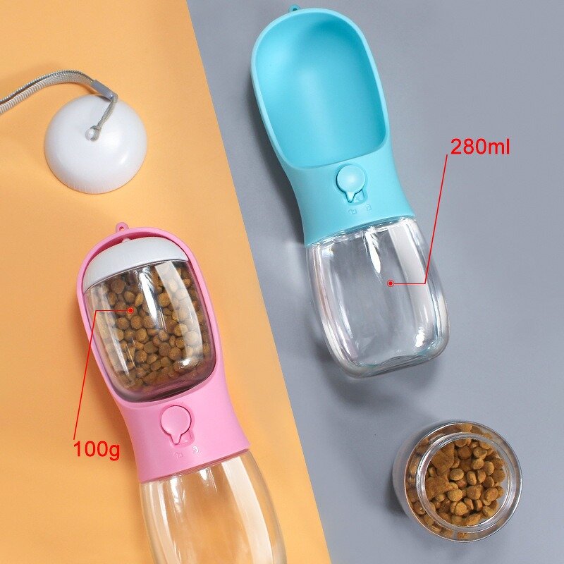 Pet Food Feeder Manufacturer - Multi Functional Portable Dog Drinking Water Bottle Food Container