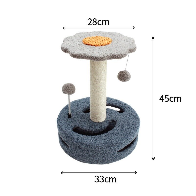 Cat Climbing Frame Manufacturer - Cute Creative Sun Flower Design Scratching Board Small Cat Tree