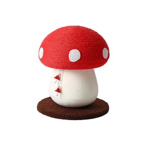 Cat Climbing Frame Manufacturer - Red Mushroom Ball Toy Scratching Post Cute Cat Scratching