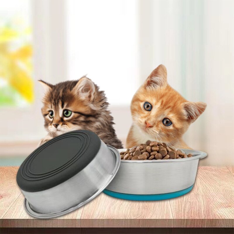 Dog Bowl Manufacturer - Cheap Anti-Slip Stainless Steel with Eco-Friendly Rubber Base Durable