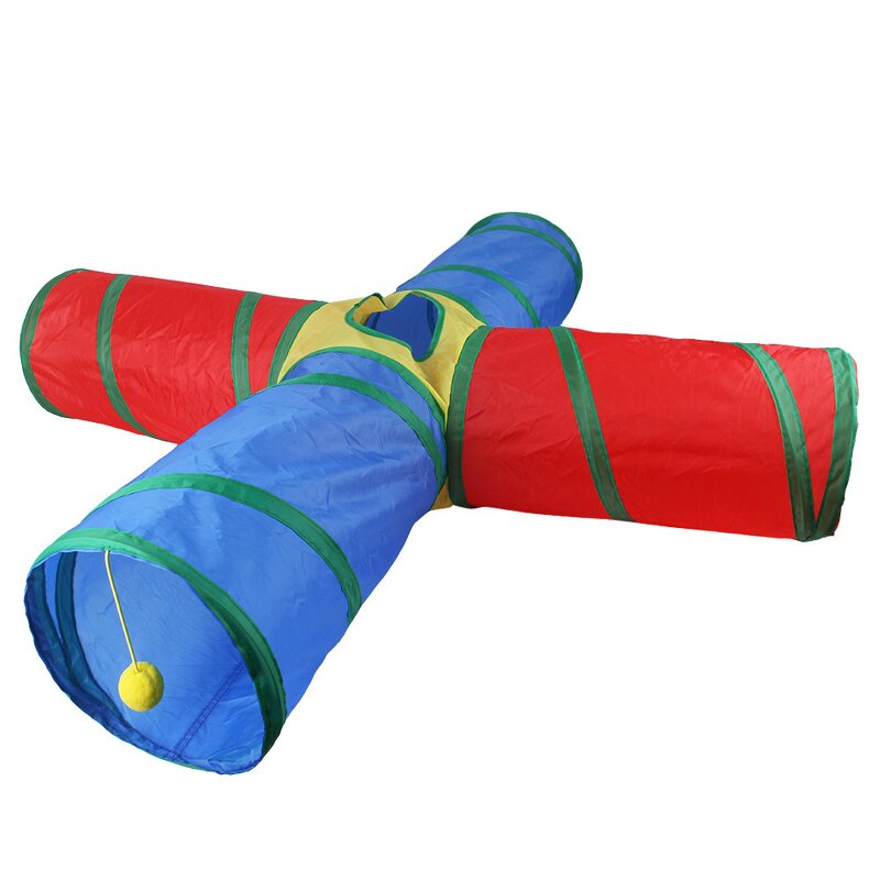 Drill Barrel Cat Toys Manufacturer - Suede Fleece Interactive Educational Collapsible Cat Tunnels