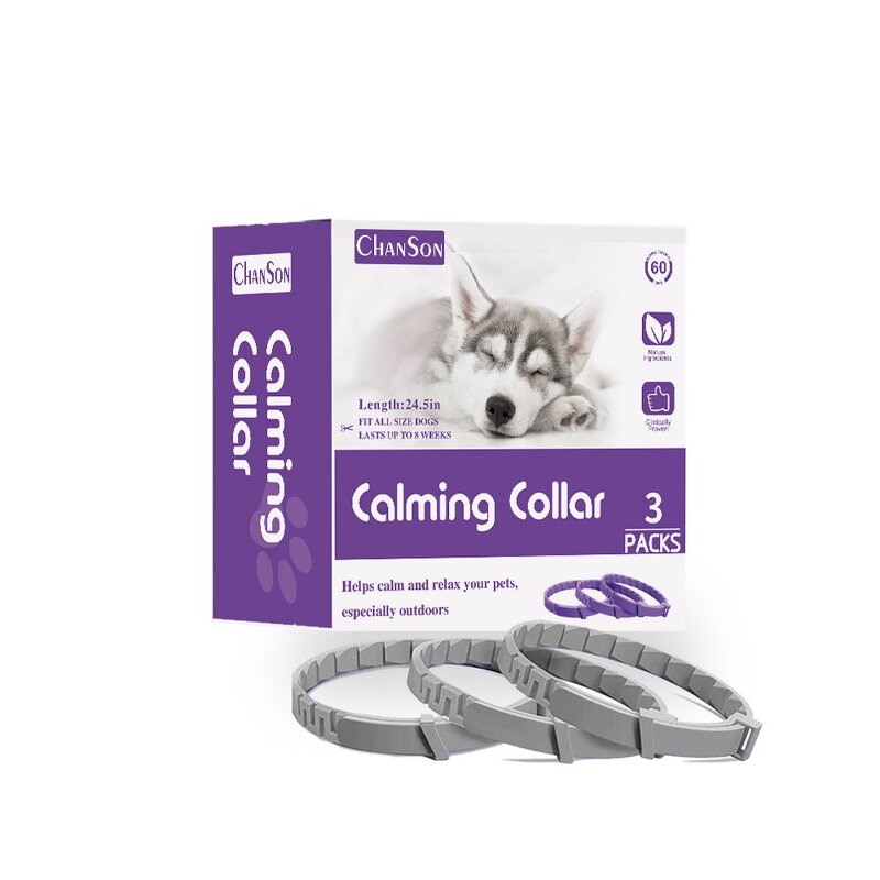 Pet Calming Collars Manufacturer - Color Box 3 Packs Anxiety Reduce Adjustable Pheromone for Dogs Cats